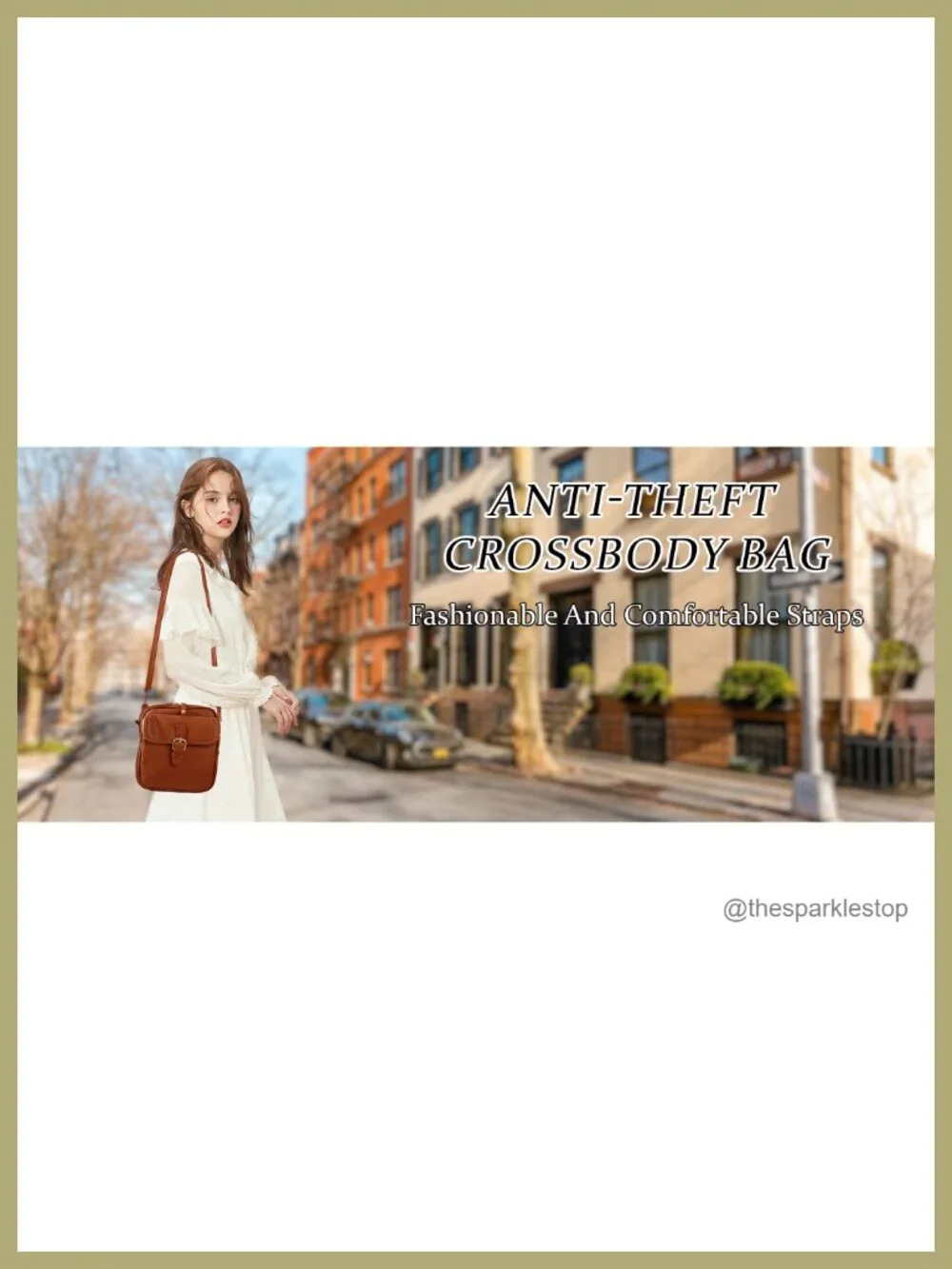 Anti-Theft Faux Leather Crossbody Bag Messenger Large Capacity Card Slots